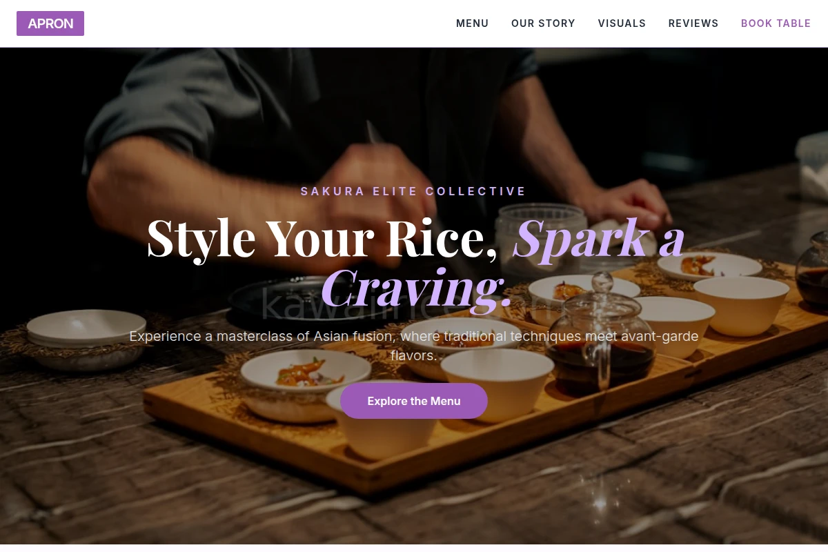 Apron Asian Fusion Food