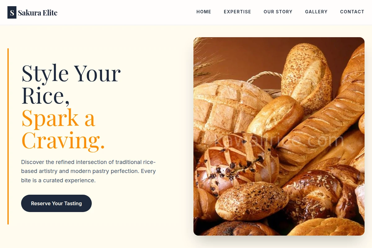 Premium Japanese Food Website Design